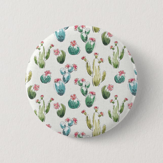 Desert Bloom Step | Pink Pattern 6 Cm Round Badge (Front)