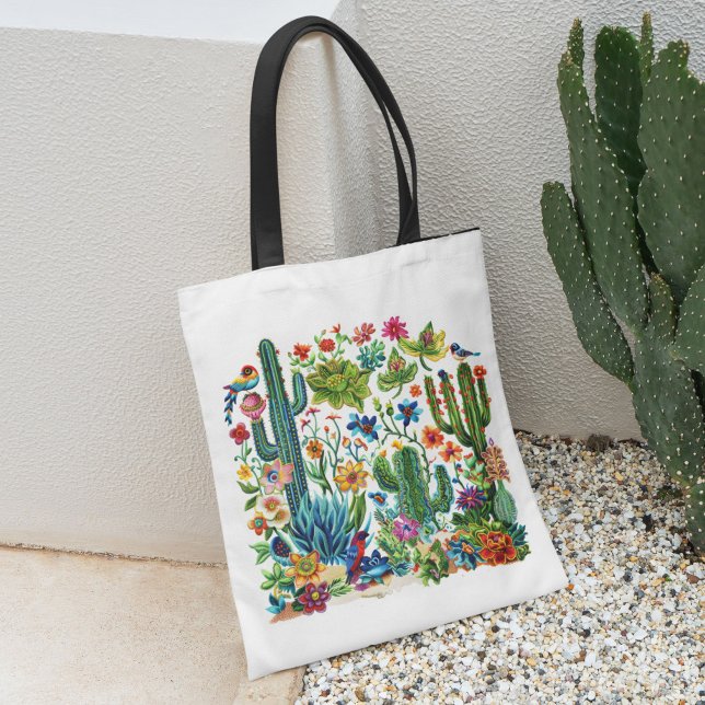 Desert Blooms Cacti Crescendo Tote Bag (Creator Uploaded)