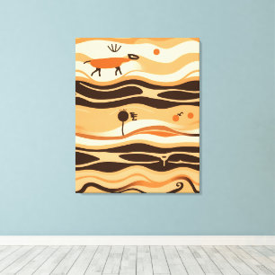 Desert Boho Abstract Canvas Print