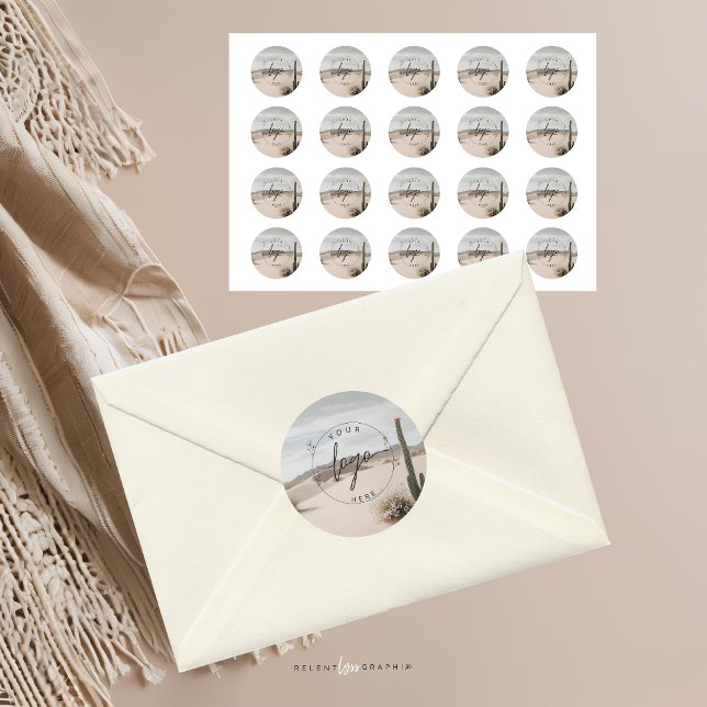 Desert | Boho | Aesthetic | Cactus  Classic Round Sticker (Creator Uploaded)