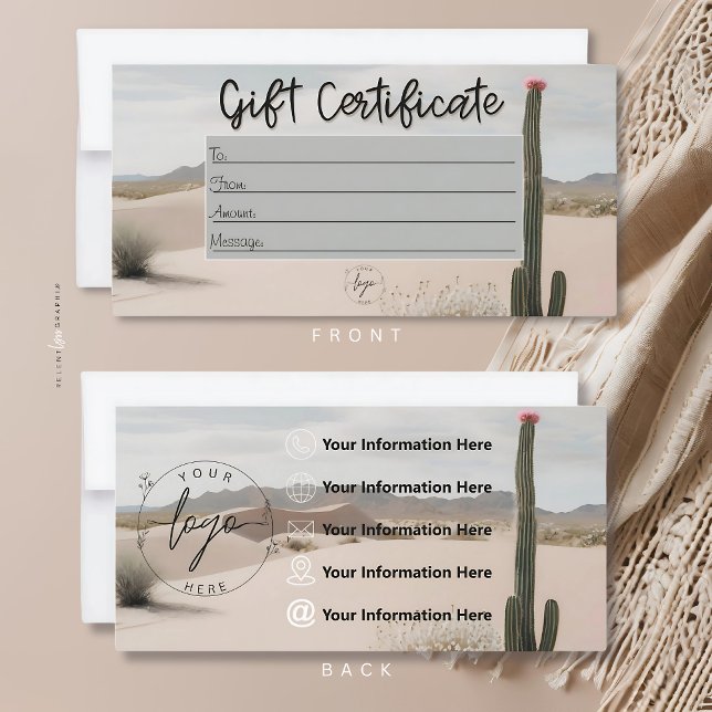 Desert | Boho | Aesthetic | Gift Certificate (Creator Uploaded)