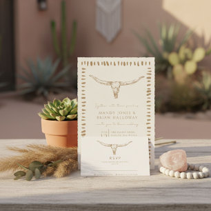 Desert Boho Cowboy Wedding RSVP Card