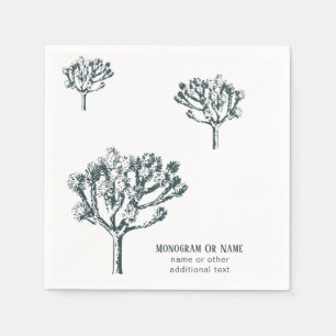 Desert Boho Joshua Tree Personal Family Last Name Napkin