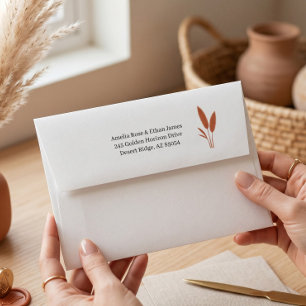 Desert Boho Viral classic wedding Invitation Envelope