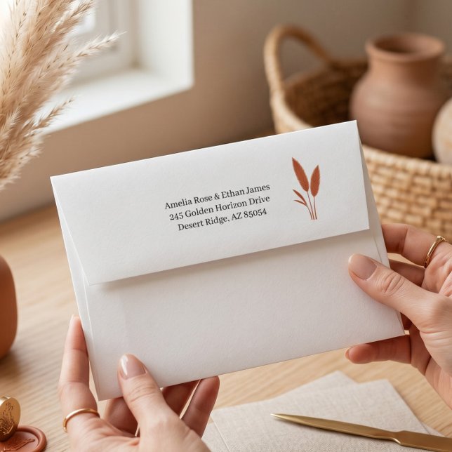 Desert Boho Viral classic wedding Invitation Envelope (Creator Uploaded)
