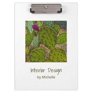 Desert Botanical Cactus Succulent  Clipboard