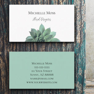 Desert Botanical Elegant Succulent Business Card