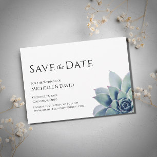 Desert Botanical Succulent Wedding Save The Date