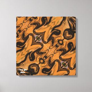 Desert Brown Abstract  On Wrapped  Canvas Print