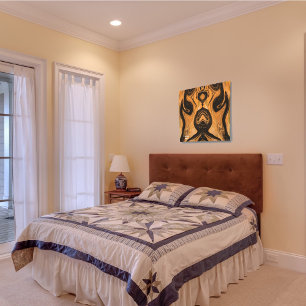 Desert Brown Abstract  On Wrapped  Canvas Print