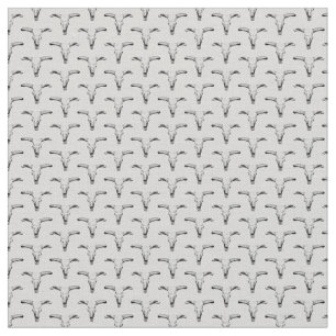 Desert Bull Skull with Horns Western CUSTOM COLOR Fabric