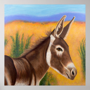 Desert Burro Poster