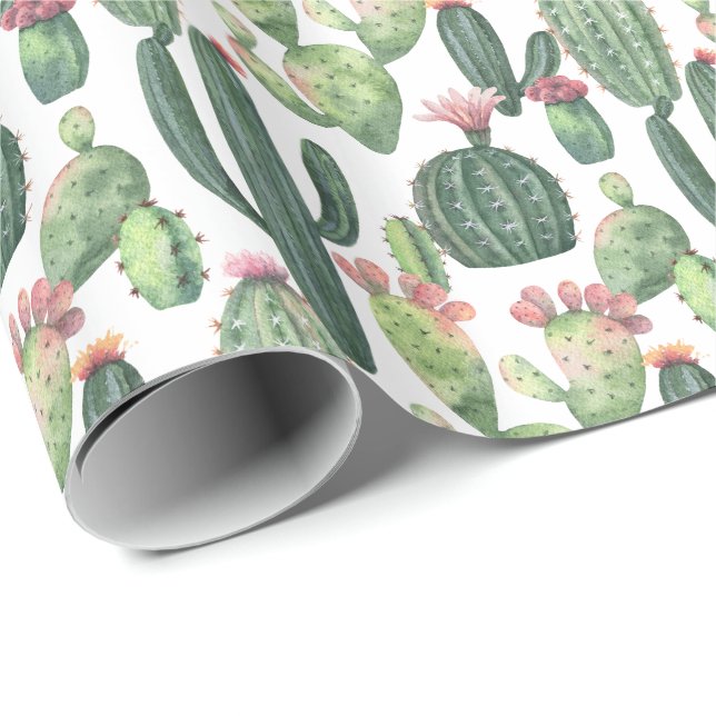 Desert Cacti | Desert Theme Wrapping Paper (Roll Corner)