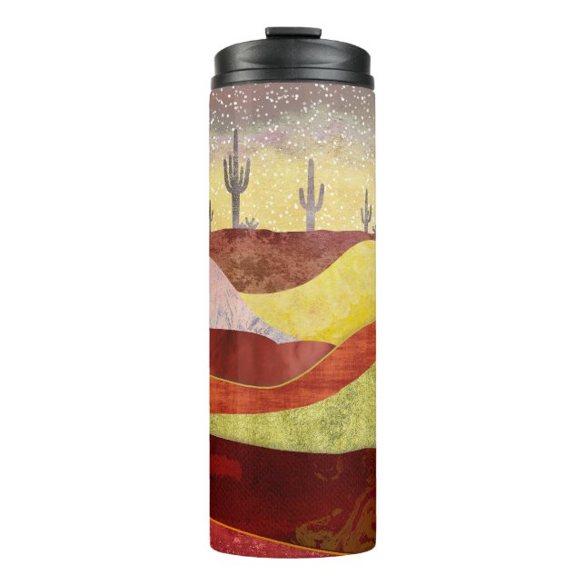 Desert Cacti Landscape Thermal Tumbler (Front)