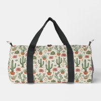 Desert Cacti Succulent Seamless Pattern