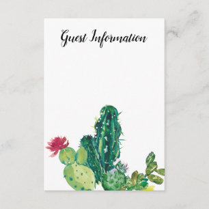 Desert Cactus, Add Your Own Photo, Guest Info Enclosure Card
