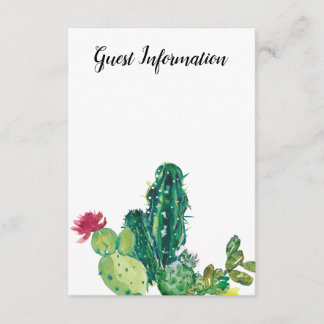 Desert Cactus, Add Your Own Photo, Guest Info Enclosure Card