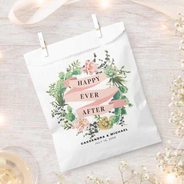 Desert Cactus Bloom | Happy Ever After Favour Bags (Clipped)