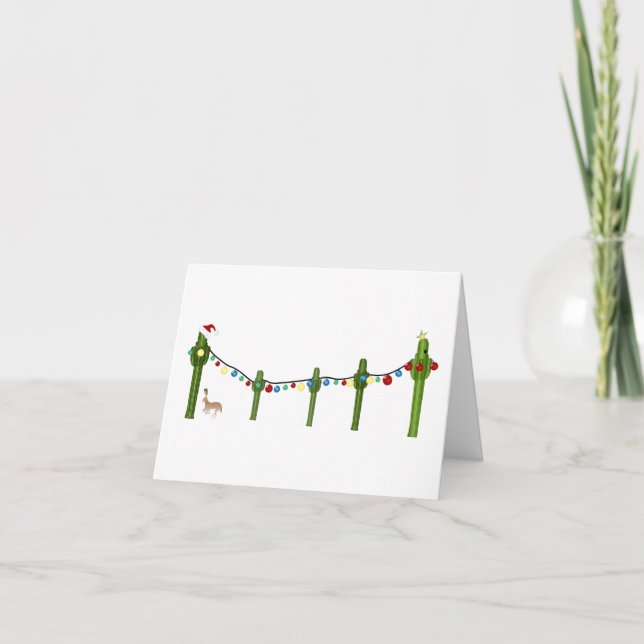 Desert Cactus Christmas Card (Front)