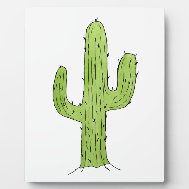 Desert Cactus Desert Plants Cactus Tree Design Plaque (Front)