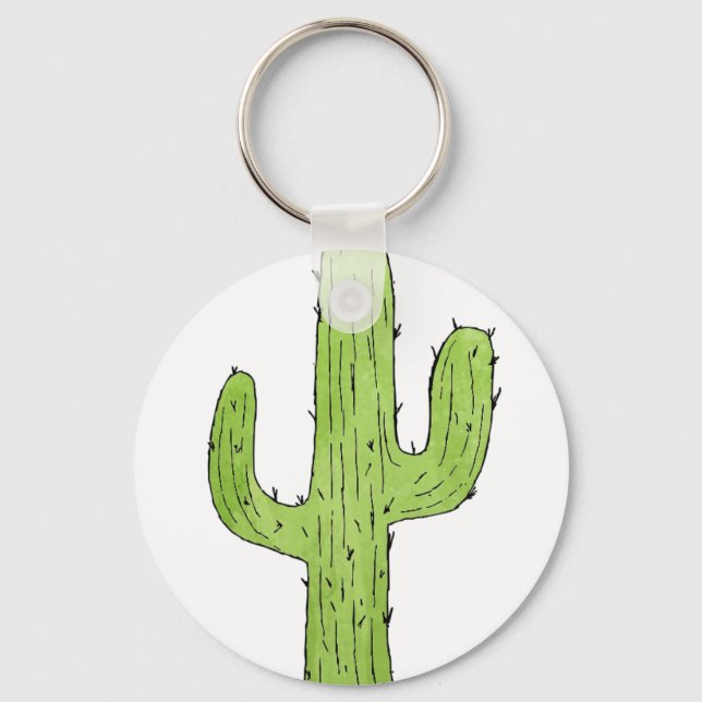 Desert Cactus Design Key Ring (Front)