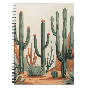 Desert Cactus Garden Southwestern Spiral Noteboo Notebook