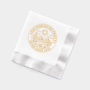 Desert Cactus Landscape #2S Family Name Date Estd Foil Napkins