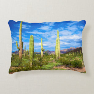 Desert cactus landscape, Arizona Decorative Cushion