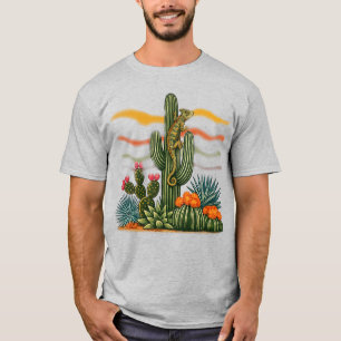 Desert Cactus Shirt, Southwest Cactus Tee, Boho W T-Shirt