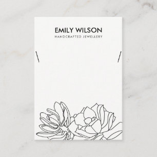 DESERT CACTUS SUCCULENT FOLIAGE NECKLACE DISPLAY BUSINESS CARD