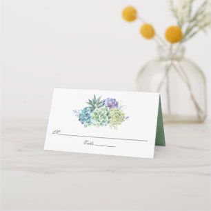 Desert Cactus Succulents Place Card