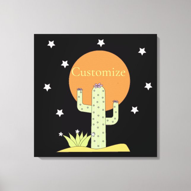 Desert Cactus Sun Thunder_Cove  Canvas Print (Front)