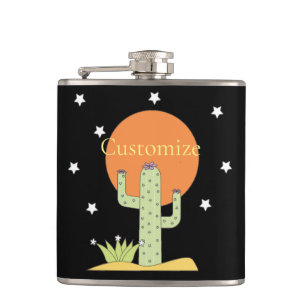 Desert Cactus Sun Thunder_Cove Hip Flask