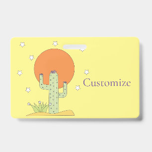 Desert Cactus Sun Thunder_Cove  ID Badge