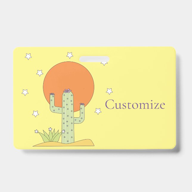 Desert Cactus Sun Thunder_Cove  ID Badge (Front)