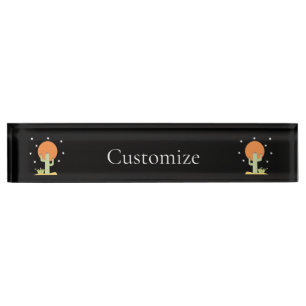Desert Cactus Sun Thunder_Cove Nameplate
