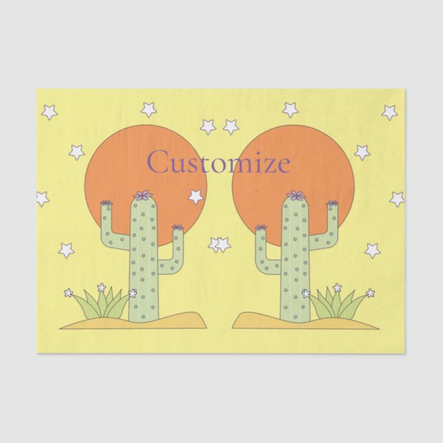 Desert Cactus Sun Thunder_Cove  Tissue Paper (Front)