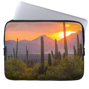 Desert cactus sunset, Arizona Laptop Sleeve