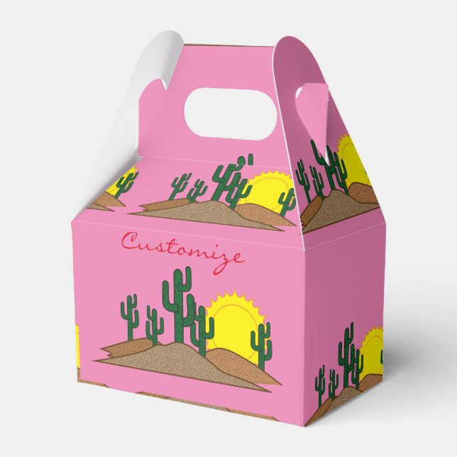 Desert Cactus Sunset Thunder_Cove Favour Box (Front Side)