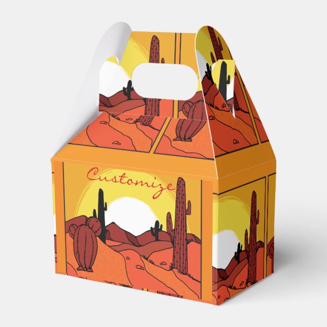 Desert Cactus Sunset Thunder_Cove Favour Box (Front Side)