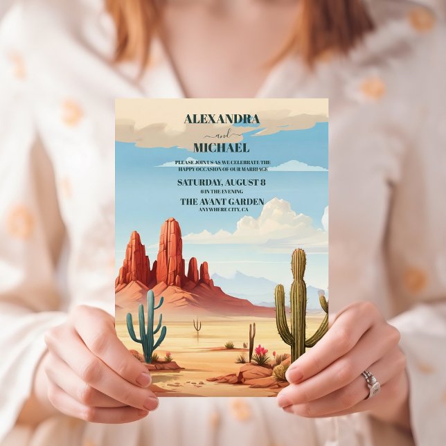 Desert Cactus Wedding Invitation (Creator Uploaded)