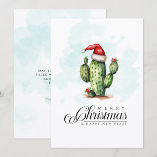 Desert Cactus Western Christmas Holiday Card