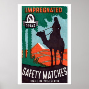 Desert Camel Rider - Matchbox Print - Aesthetic