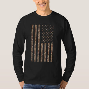 Desert Camo American Flag Military Tactical Camouf T-Shirt