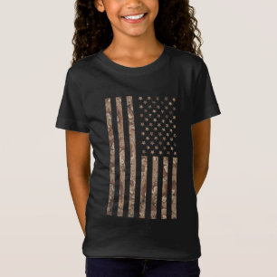 Desert Camo American Flag Military Tactical Camouf T-Shirt