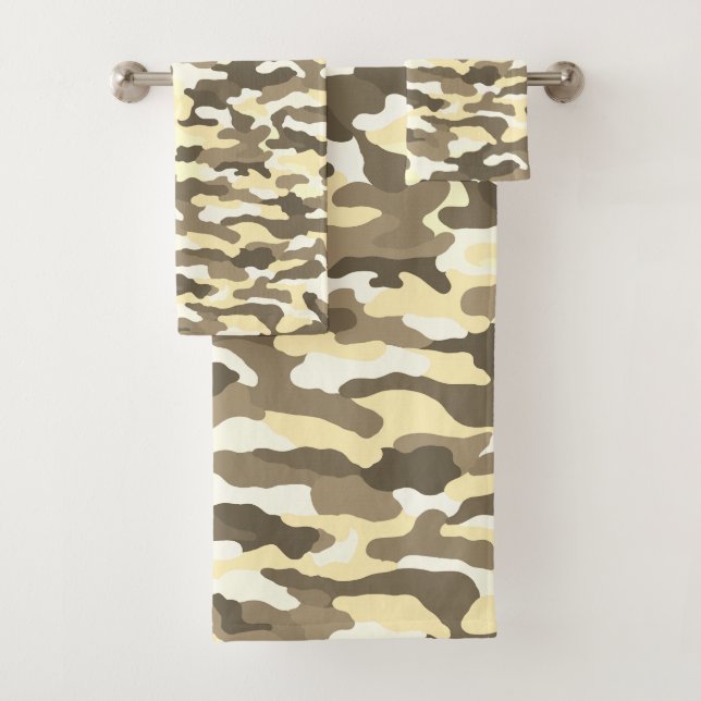 Desert Camouflage Bath Towel Set (Insitu)