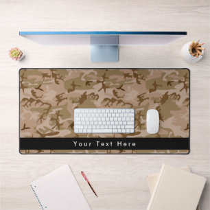 Desert Camouflage, Brown Camo, Military, Army Desk Mat