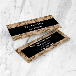 Desert Camouflage, Brown Camo, Military, Army Mini Business Card