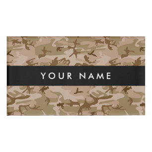 Desert Camouflage, Brown Camo, Military, Army Name Tag