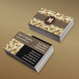 Desert camouflage business card